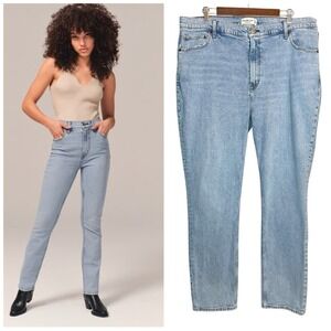 Abercrombie & Fitch The 90s Slim Straight Ultra High Rise Jeans Size 35/20 R